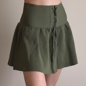 Zara Green Corset Style Skirt